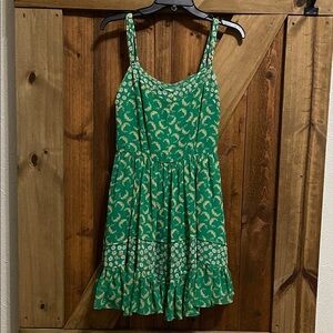 LC Lauren Conrad Emerald Floral Dress